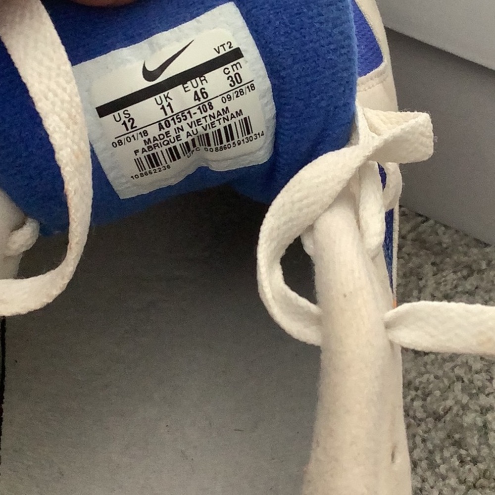 Nike White and Blue Athletic Shoes - Picture 4 of 4